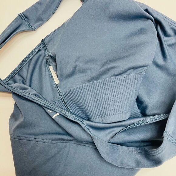 Gymshark Longline Sports Bra Medium Support Slate Blue Size Small - Picture 5 of 7